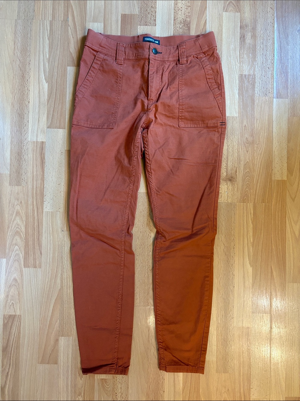 Toad&Co Rust Orange skinny pants size 4
